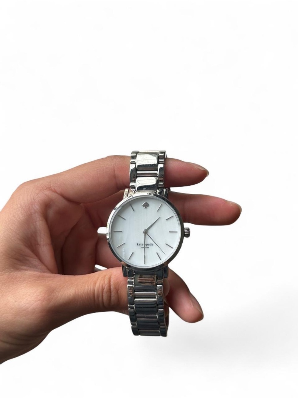 kate spade Silver-Tone Stainless Steel Women’s Watch - White Dial